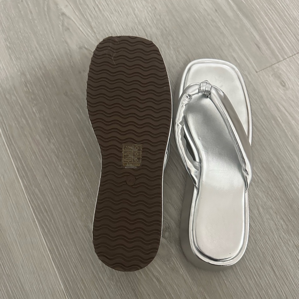 Silver Platform Sandals